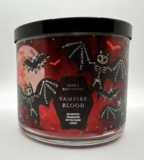 Bath & Body Works Vampire Blood 3 Wick 14.5 Oz Candle with Decorative Lid