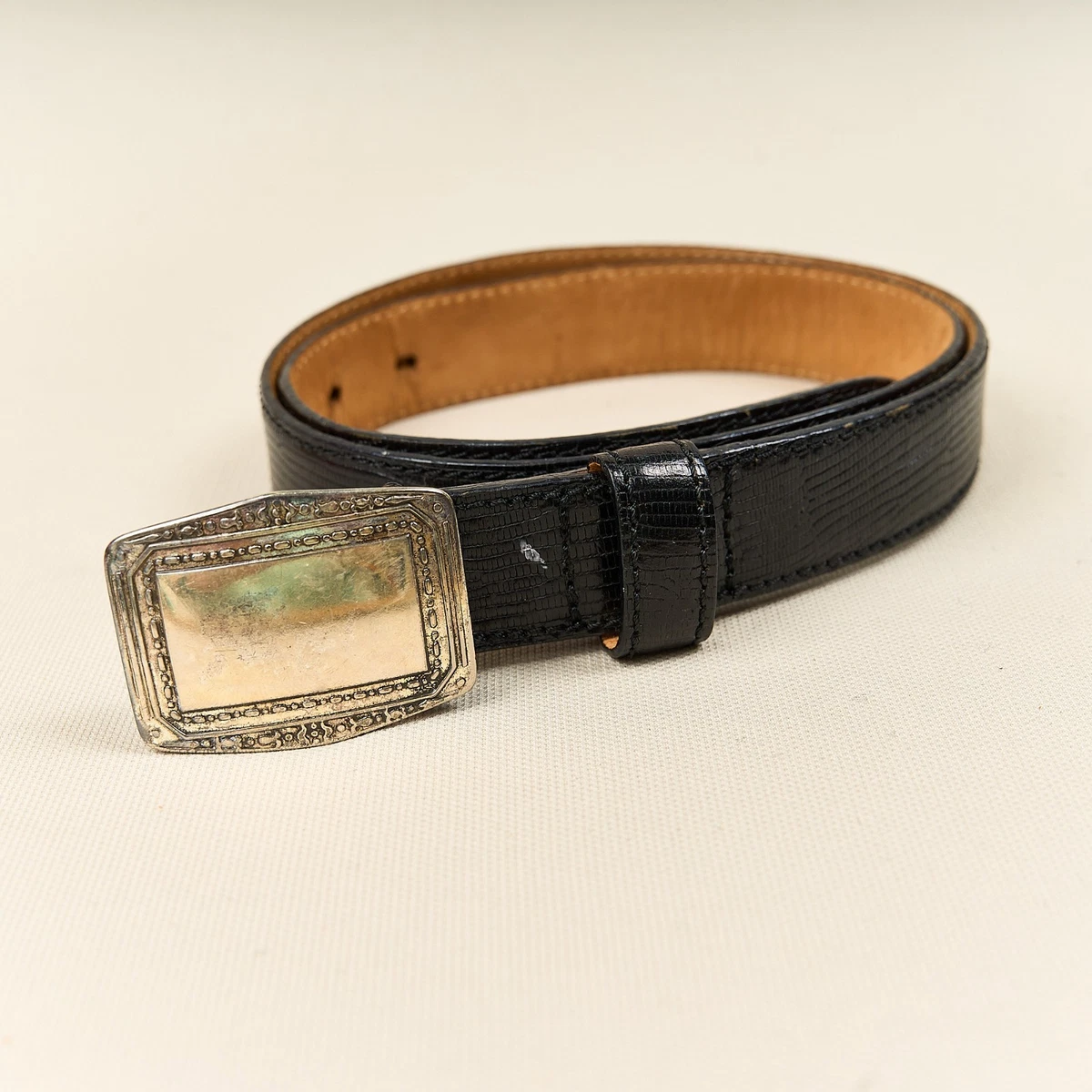 New Banana Republic black & gold classic leather belt XXL Wide Leather Belts | Banana Republic main image 4