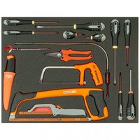 Bahco Fit&Go 3/3 Schaumstoffeinlage 16-Tlg. Mit Schraubendreher Und Werkzeug