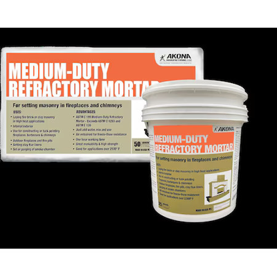 #ad Akona 104319 Medium Duty Refractory Mortar 50 Lb Bag $69.29