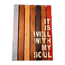 Rustic Wood Sign It Is Well With My Soul Wall Decor Farmhouse Religious