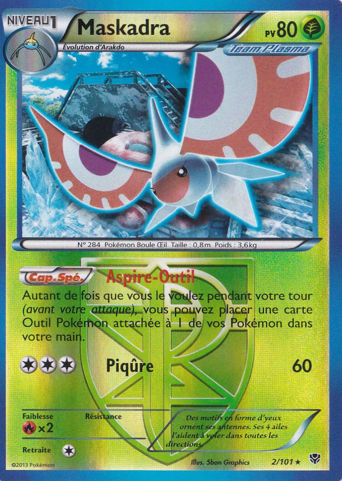 Maskadra Reverse - N&B:Explosion Plasma - 2/101 - Carte Pokemon française - Photo 1/1