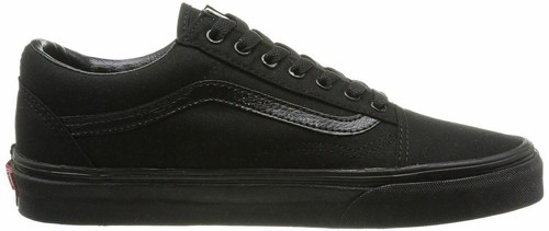 Vans Unisex Adult Old Skool Canvas Leather Trainers Shoes Black / White UK 3-12 - Picture 8 of 15
