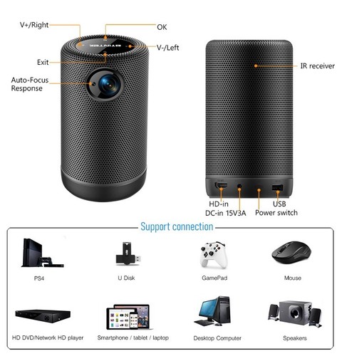 BYINTEK P30 Pocket Portable Smart Android WIFI Full HD 1080p TV Video LED 3D 4K - Picture 3 of 6
