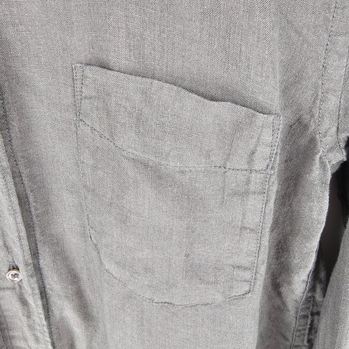Country Road Shirt Womens Size 8 Grey Organic Linen Long Sleeve Button Front - Picture 4 of 8