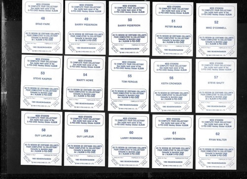 1983-84 OPC 83-84 O PEE CHEE NHL HOCKEY STICKER 1-165 SEE LIST - Picture 111 of 324