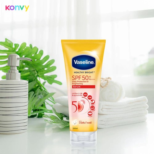 4 x 300 ml: Vaseline Healthy White Sun + Schadstoffschutz Serum LSF50 PA++++ - Bild 4 von 12