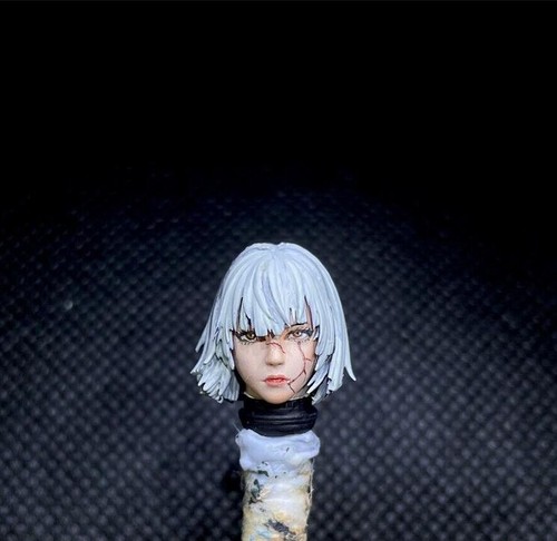 1:18 Female Head Sculpt Knight Girl Carved Model For 3.75" Action Figure Body - Picture 6 of 6