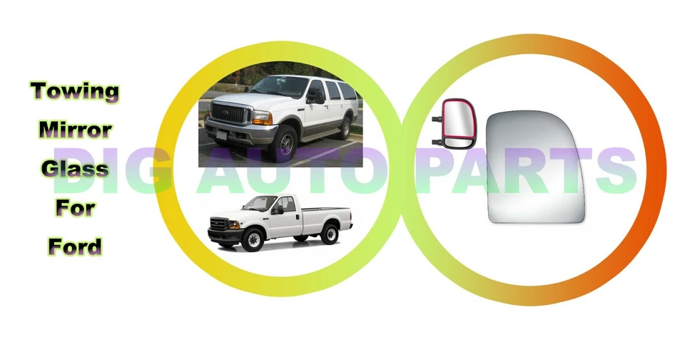 Espejo retrovisor de remolque superior de vidrio para 99-07 Ford F250 F350 Super Duty lado del pasajero derecho nuevo Foto 4 de 4