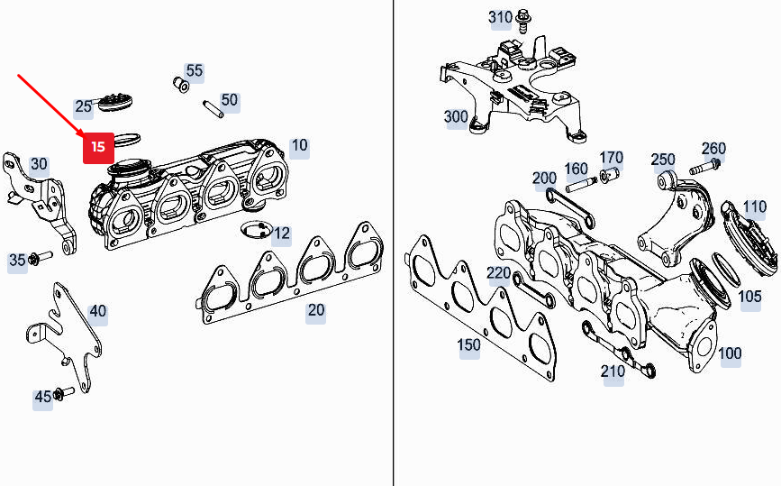MERCEDES-BENZ A W177 Abgaskrümmerdichtung A6541420880