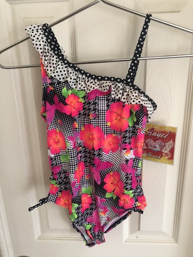 Angel Beach Hibiscus Flower - Size 12 - Swimsuit - Brand New With Tags Fast Ship - Picture 1 of 3