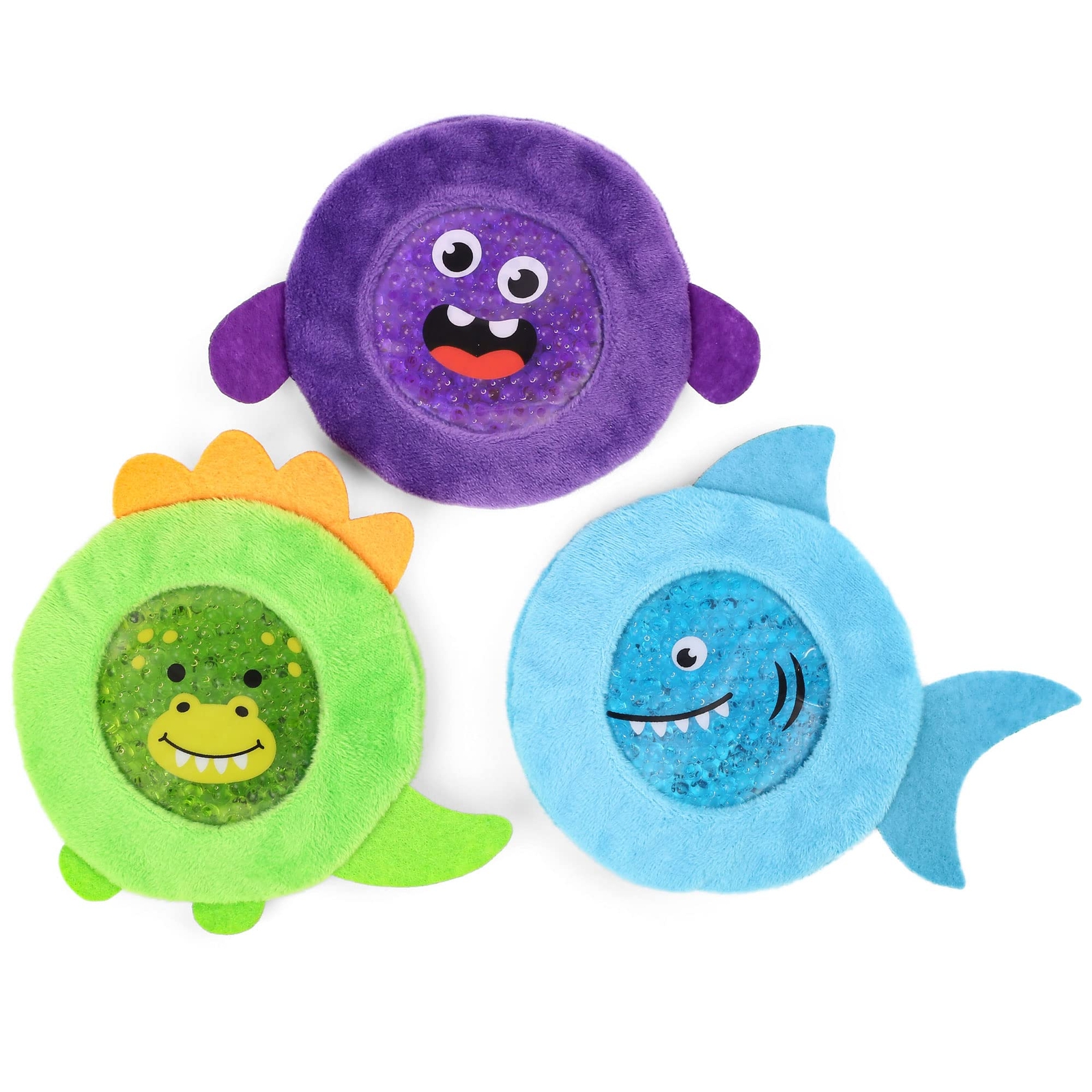 Kids Ice Packs for Boo Boos, 3 Pack, Reusable Hot Cold Packs with Cute Plush ...