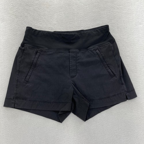 Athleta Trekkie North Shorts Women's 8 Pull On Black Stretch Hiking Travel Camp - 第 1/11 張圖片