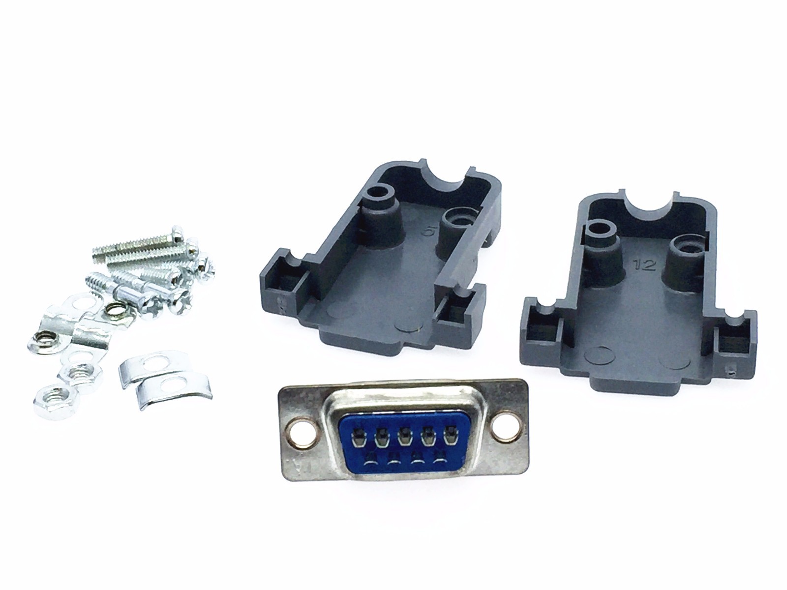 2set RS232 DB9 9-PIN male & Female Assembly Solder Plug Connector with ...