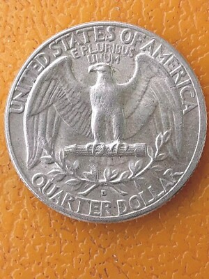 1964 D Washington SILVER 25C Rare Double NOSE RPM EAGLE OFF