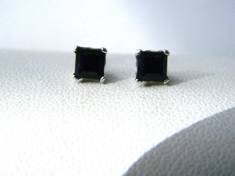 Pendientes de cianita de oro 14k Foto 2 de 4