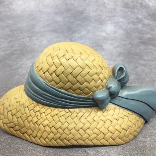 Cappelli "Paglia" Vintage Burwood Plastica con Fiocchi Blu Decorazione da Appendere a Parete Set di 3 - Foto 4 di 16
