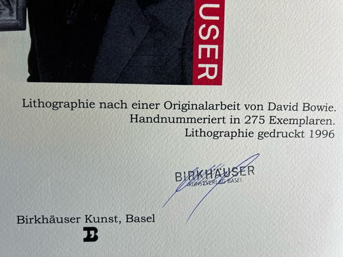 David Bowie Lithographie COA Originale Signée Numérotée Limitée 275 Ex - Zdjęcie 10 z 10
