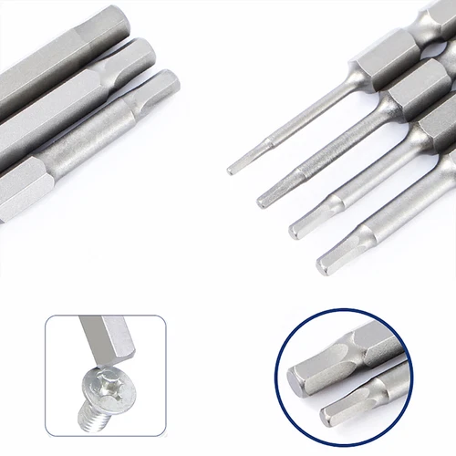 H0.9 to H14 Hexagon Magnetic Bit Socket Wrenches S2 Steel 1/4" for Hexagon Bolts - Picture 3 of 30