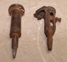 2 Antique hollow auger dowel tenon cutter collectible wheel wright tool lot