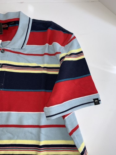 Authentisches NICK RISK Herren POLO TEE SHIRT blau MEHRFARBIG TOP L* - Bild 4 von 5