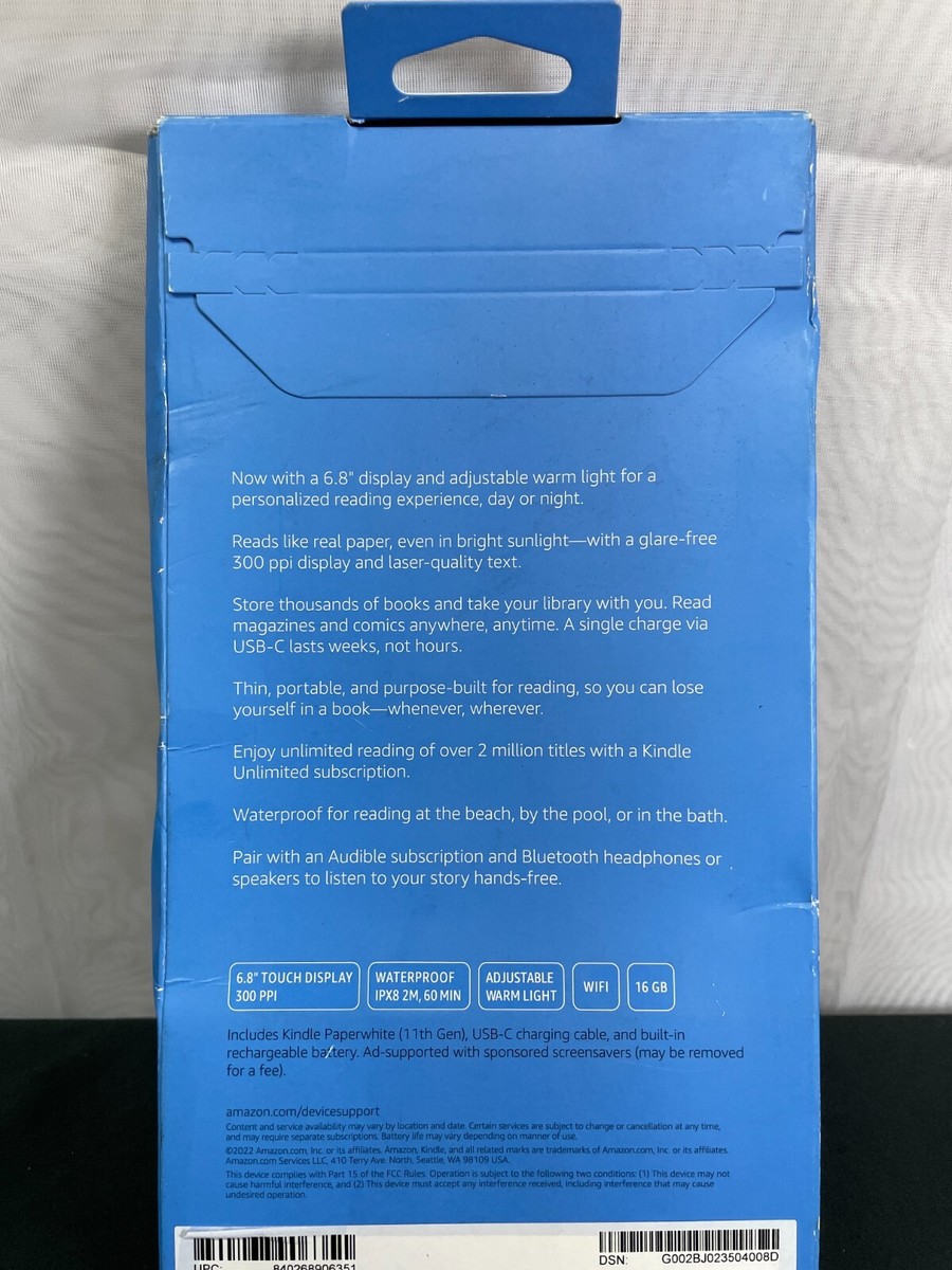 Amazon Kindle Paperwhite (11th Generation) 16GB, Wi-Fi, 6.8 Amazon Kindle Paperwhite (11th Generation) 16GB, Wi-Fi, 6.8