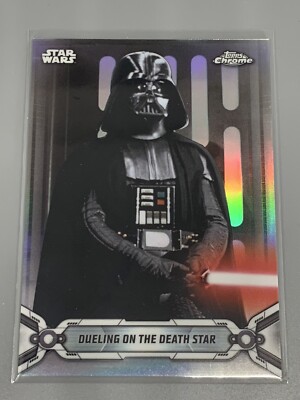 2019 Topps Star Wars Chrome Legacy Base Refractor #95 Dueling In The Death Star | eBay