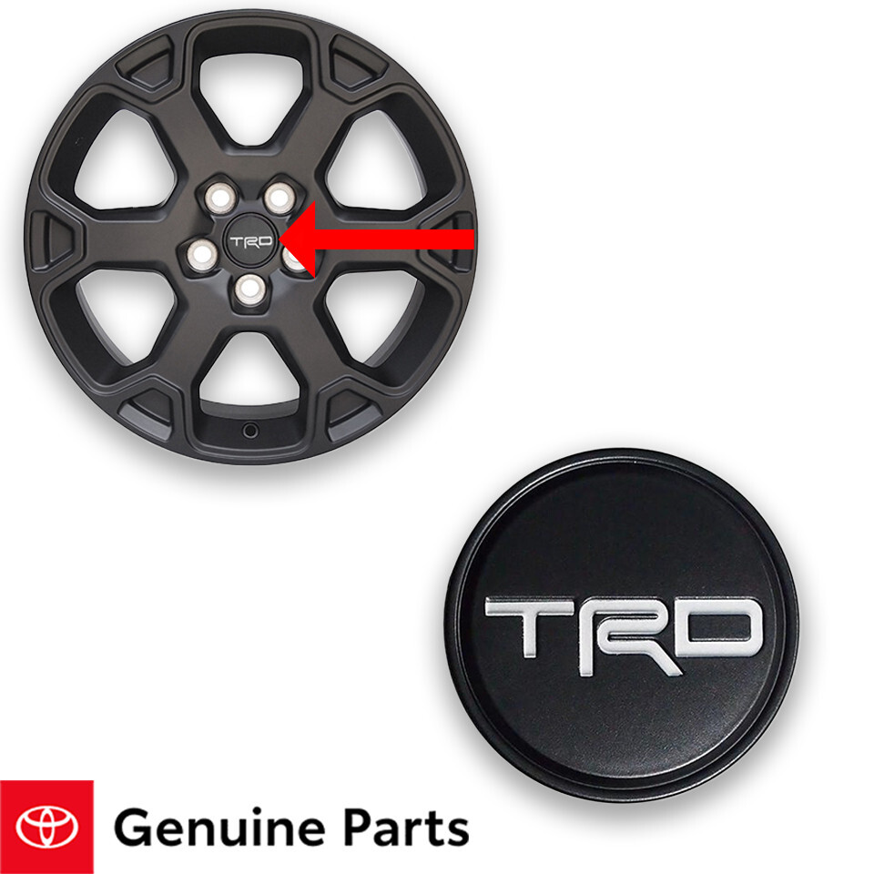 19 - 24 Toyota Rav4 18 Inch TRD Alloy Wheel Black Center Cap OEM