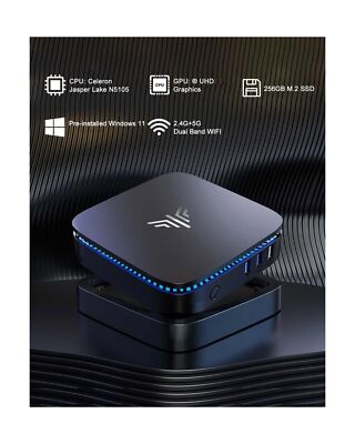 KAMRUI Mini PC Windows 11, AK1 PRO 12GB RAM 256GB SSD Mini Desktop