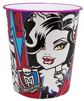 Monster High Pink Purple And Blue Colored Platic Trash Can Monster High Pink Purple And Blue Colored Platic Trash Can