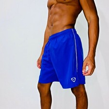Nike 90s Rare Vintage Soccer Shorts Satin Nylon Glanz Blue Small