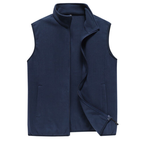 Unisex Thermal Polar Fleece Vest BodyWarmer Zippered Pockets Warm Outdoor/Casual - Picture 13 of 30
