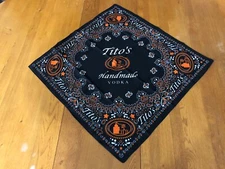 NEW TITO’S VODKA BANDANA/HANDKERCHIEF/SCARF/DEW RAG NIP BLACK & ORANGE
