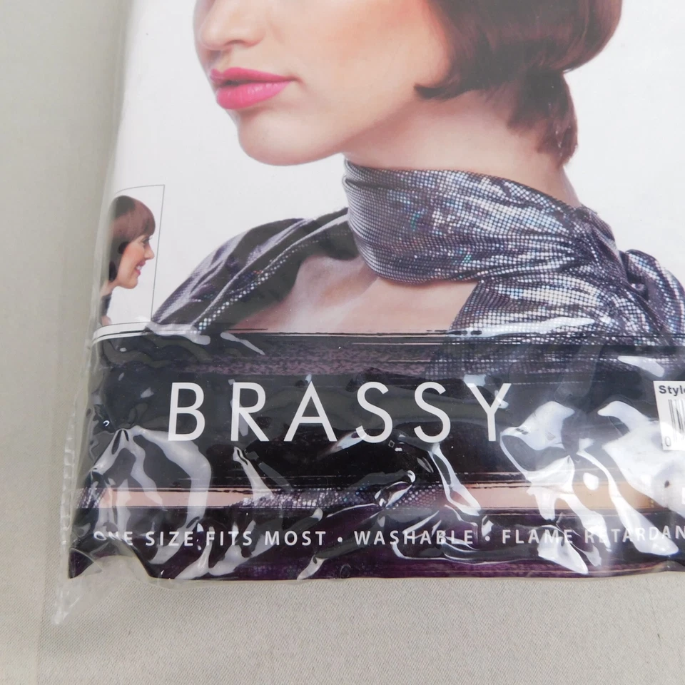 角色黄铜合成假发万圣节服装配件棕色鲍勃 #3409 — 第 4/4 张图片