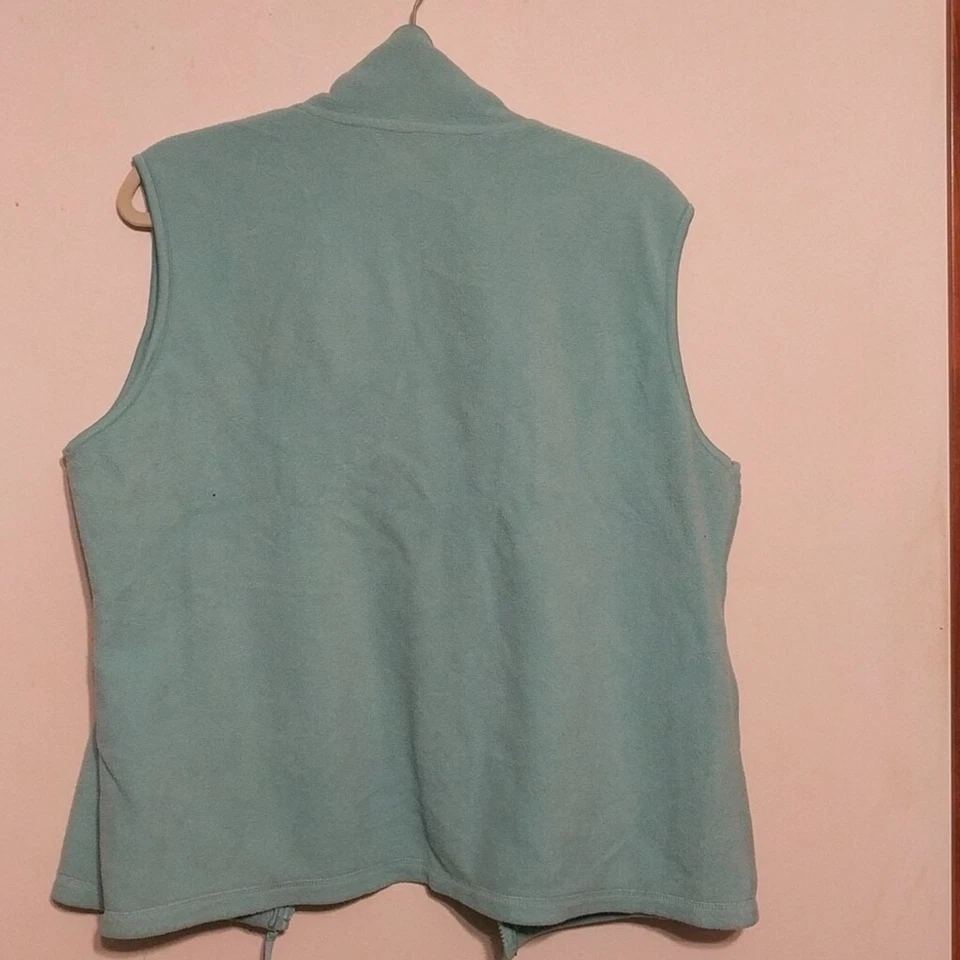 Chaleco con cremallera polar JC Penney - azul aguamarina - talla grande Foto 3 de 3