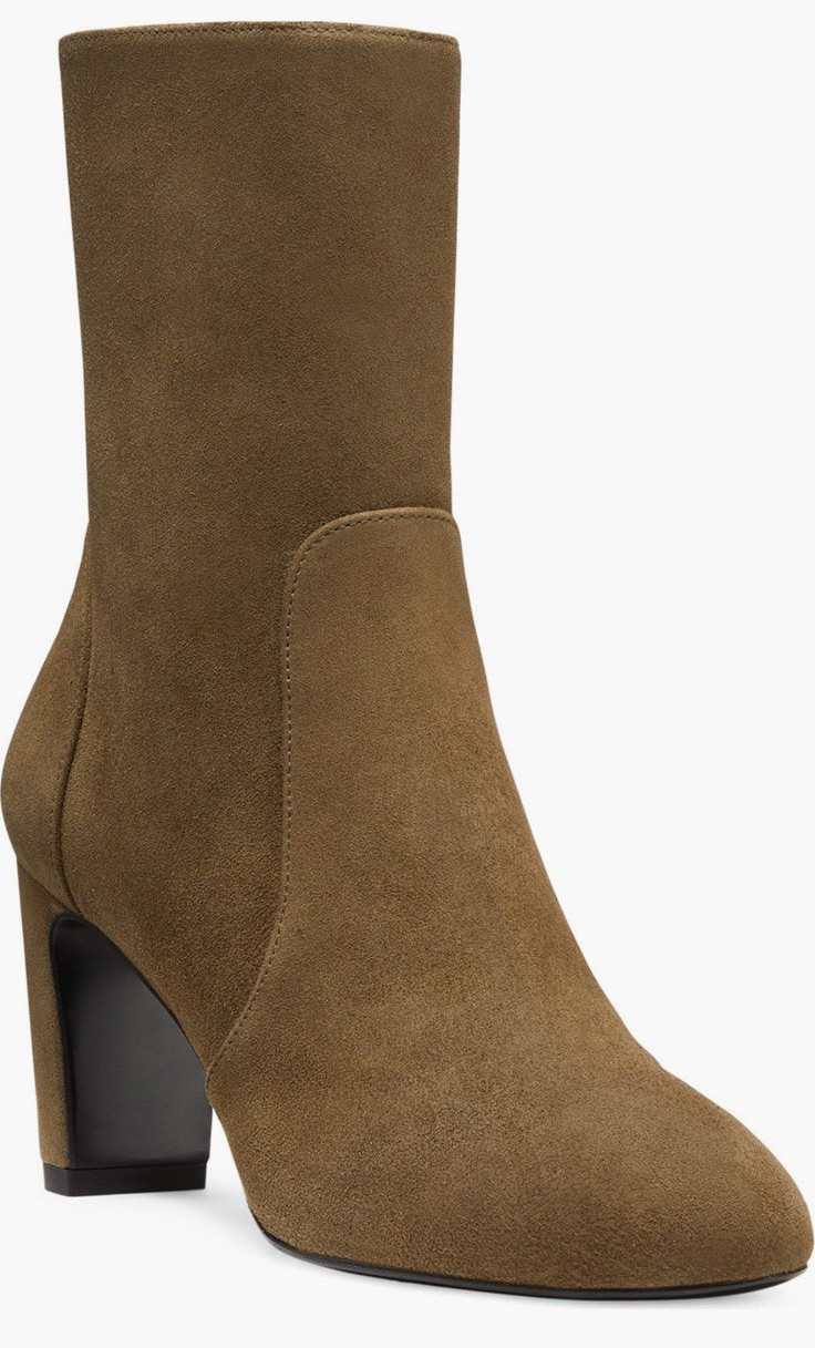 NWD $595 Stuart Weitzman Vida Bootie Color Truffle Women’s Size 7.5 B