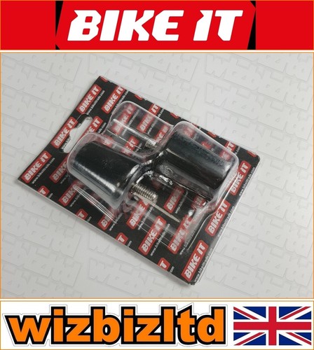 Kawasaki ZX12R 2000-2005 Pair of Black Tapered Bar End Sliders BEWKZXBLK - Picture 6 of 12