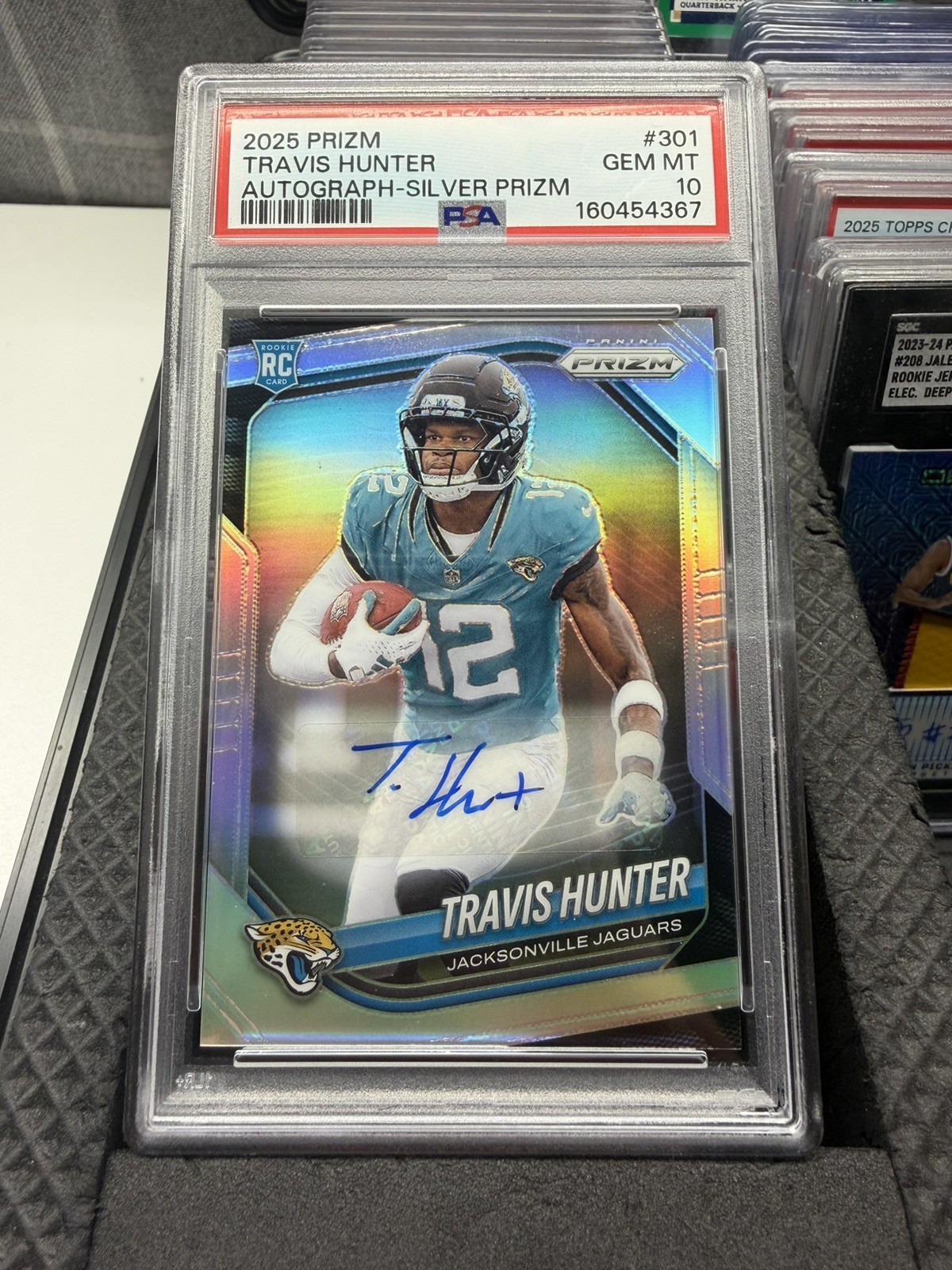 Travis Hunter Panini Prizm #301 Autograph-Silver