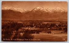 Old Baldy Mountain Birdseye View Pomona California CA 1911 Postcard