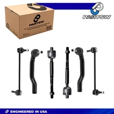 PartsW Nissan Cube Versa 6Pc Inner Outer Tie Rod Ends Sway Bar Link Kit
