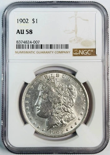 1902 Morgan Silver Dollar NGC AU-58