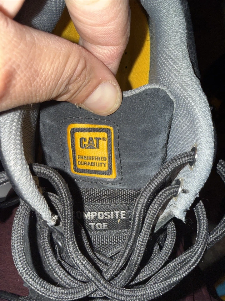 Zapatos de trabajo CAT con puntera compuesta para hombre 7 ASTM F2413 seguridad negros STK 89955 Foto 3 de 4