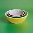Vintage Pyrex Mixing Bowls Set of 3 Yellow Green Red