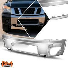 For 04-15 Nissan Armada Pathfinder Titan Polished Chrome Front Bumper Face Bar