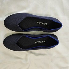 Rothy's The Original Women's Flats Slip-On Knit Fabric US 7 Blue Casual
