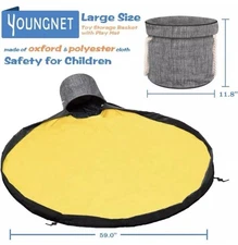 Toy Storage Organizer/Play Mat Foldable Toy Basket/Crate