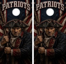 Patriots Football Cornhole Board Wrap LAMINATED Decal Vinyl Sticker 5094