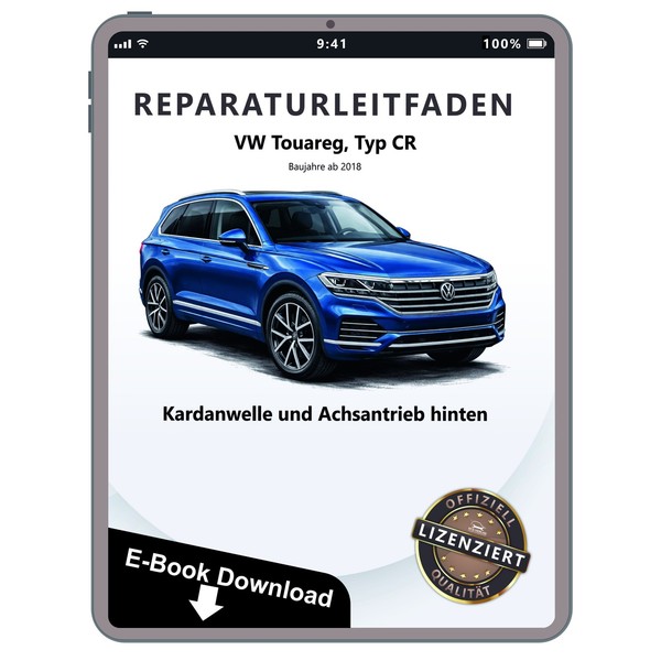 VW Touareg Typ CR Ab 2018 Kardanwelle Achsantrieb Hinten Reparaturanleitung PDF-image