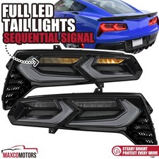 Smoke Fits 2014-2019 Chevy Corvette C7 Led Tail Lights Sequential Signal Lamps Smoke Fits 2014-2019 Chevy Corvette C7 Led Tail Lights Sequential Signal Lamps