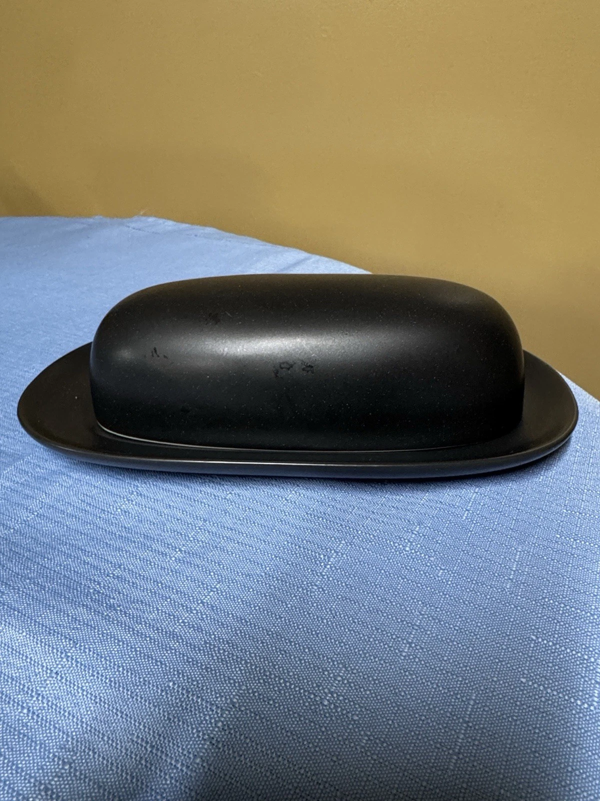 Noritake Colorwave Graphite Covered Butter Dish 8.5”